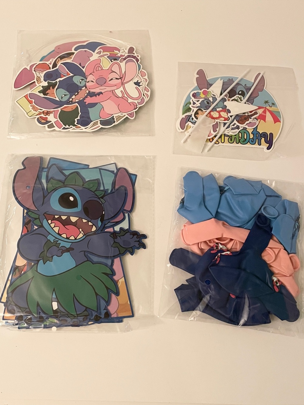 Disney Lilo and Stitch Birthday Party Supplies Decor Kit Banner Balloons Toppers